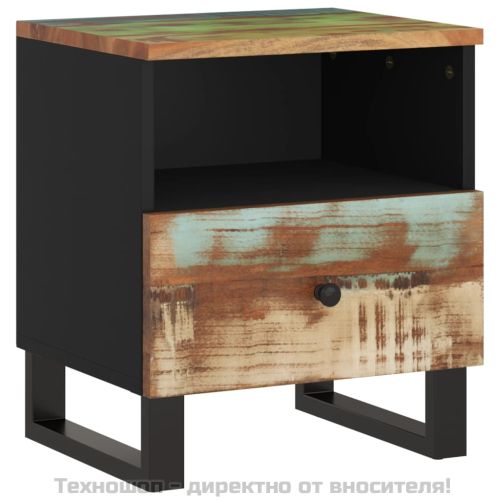 Нощно шкафче масивно регенерирано и инженерно дърво