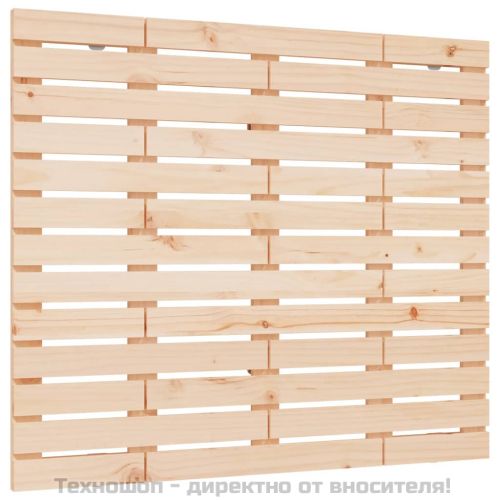 Стенна табла за спалня, 141x3x91,5 см, борово дърво масив