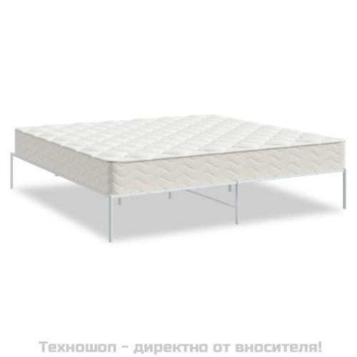 Метална рамка за легло, бяла, 180x200 см