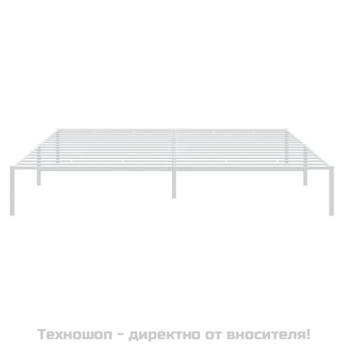 Метална рамка за легло, бяла, 180x200 см