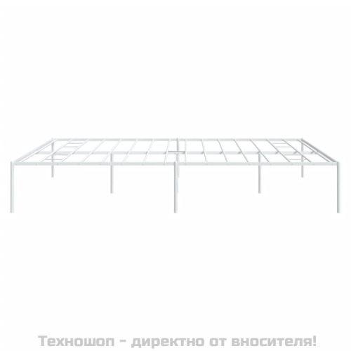 Метална рамка за легло, бяла, 180x200 см