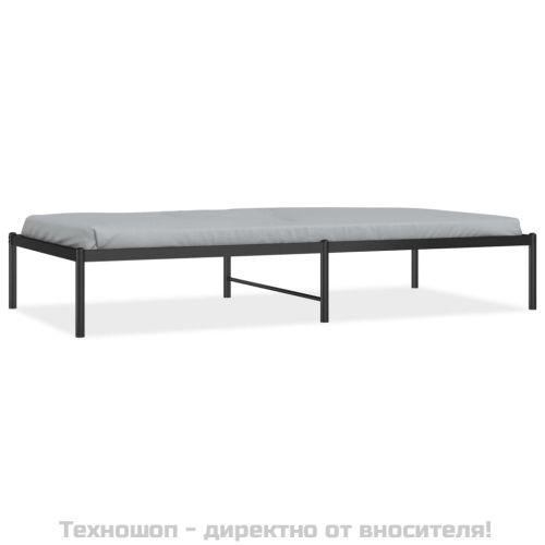 Метална рамка за легло, черна, 90x190 см