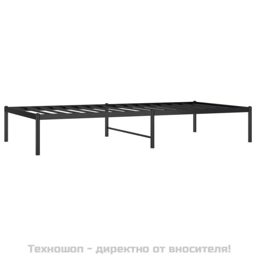 Метална рамка за легло, черна, 90x190 см