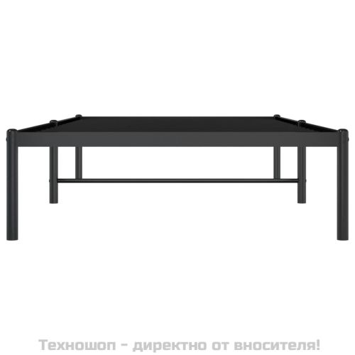 Метална рамка за легло, черна, 90x190 см
