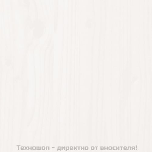Комплект градински кутии от 4 части, бели, масивно дърво бор