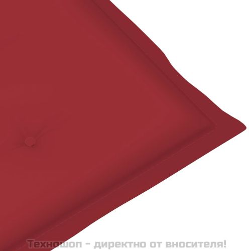 Възглавница за стол шезлонг виненочервена (75+105)x50x3 см