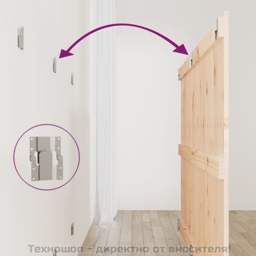 Стенна табла за спалня, 159,5x3x90 см, борово дърво масив