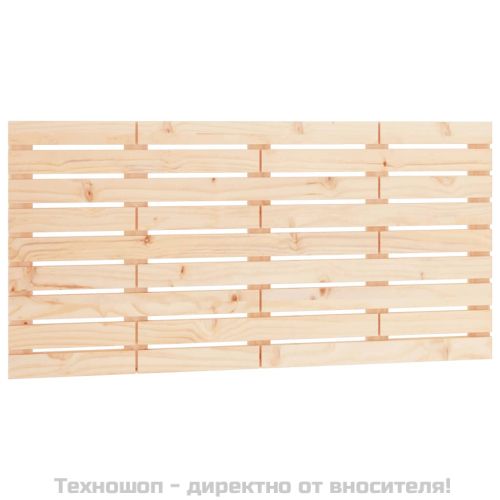Стенна табла за спалня, 156x3x63 см, борово дърво масив