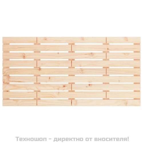 Стенна табла за спалня, 156x3x63 см, борово дърво масив