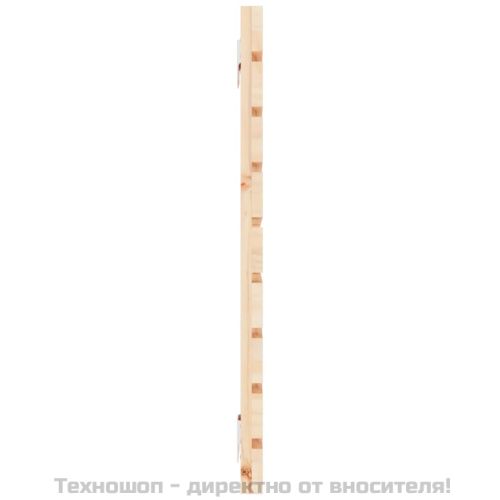 Стенна табла за спалня, 156x3x63 см, борово дърво масив