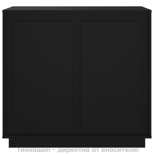 Сайдборд, черен, 80x34x75 см, инженерно дърво