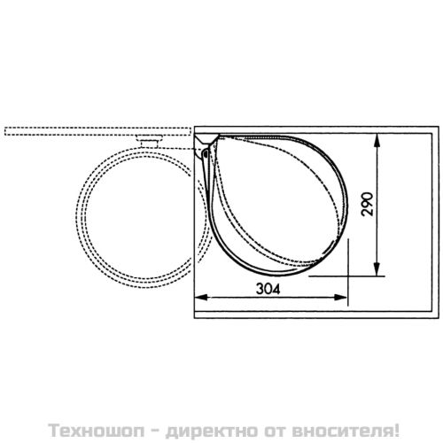 Hailo Кошче за вграждане в шкаф Compact-Box р-р М 15 л бял 3555-001