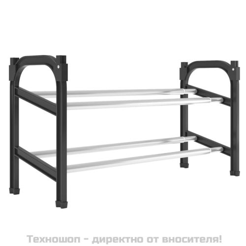 Разтегателна поставка за обувки с 2 рафта 119x24x37 см