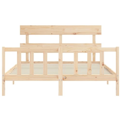 Рамка за легло с табла King Size масивно дърво