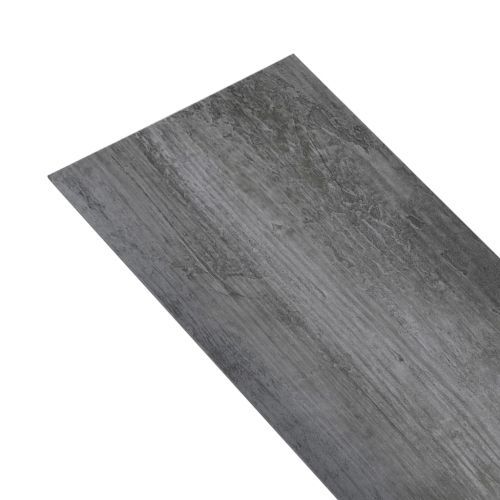 PVC подови дъски 5,02 м² 2 мм самозалепващи блестящо сиво