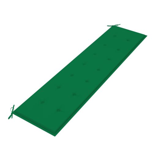 Възглавница за градинска пейка зелена 200x50x3 см оксфорд плат