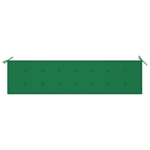 Възглавница за градинска пейка зелена 200x50x3 см оксфорд плат