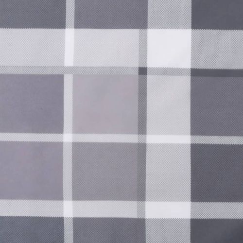 Шалте за шезлонг, сиво каре, 200x60x3 см, Оксфорд плат