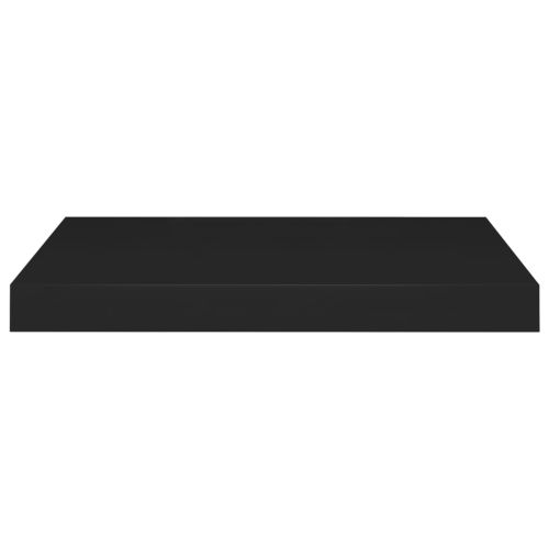 Окачен стенен рафт, черен, 50x23x3,8 см, МДФ