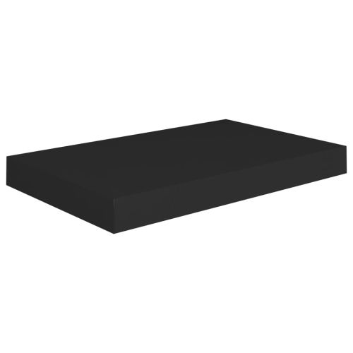 Окачен стенен рафт, черен, 40x23x3,8 см, МДФ