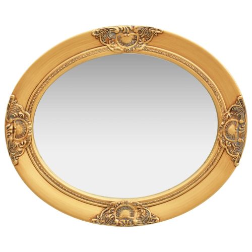 Стенно огледало, бароков стил, 50x60 см, златисто