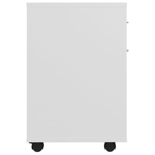 Шкаф на колелца, бял, 45x38x54 см, инженерно дърво