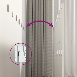 Горна табла за легло с шкафчета, бяла, инженерно дърво