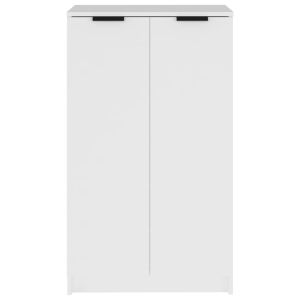 Шкаф за обувки, бял, 59x35x100,5 см, инженерно дърво