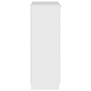 Шкаф за обувки, бял, 59x35x100,5 см, инженерно дърво