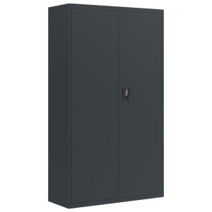 Шкаф за папки антрацит 105x40x180 см стомана