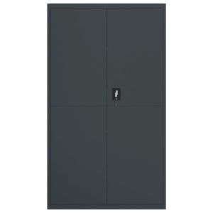 Шкаф за папки антрацит 105x40x180 см стомана