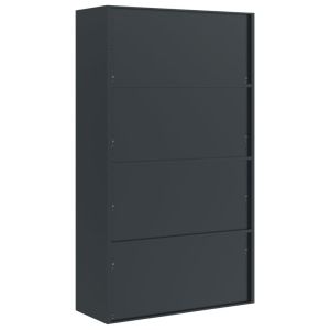 Шкаф за папки антрацит 105x40x180 см стомана