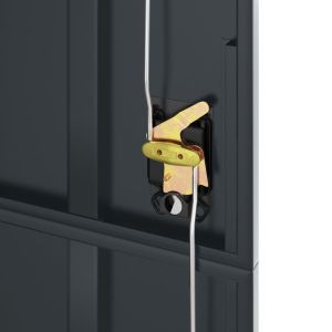 Шкаф за папки антрацит 105x40x180 см стомана