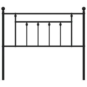 Метална табла за глава, черна, 100 см