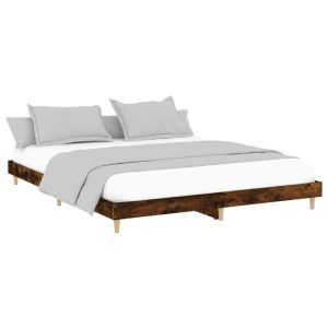 Рамка за легло, опушен дъб, 160x200 см, инженерно дърво