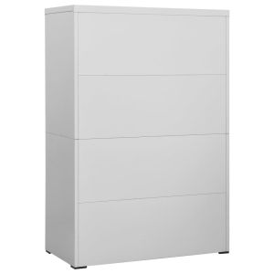 Шкаф за папки, светлосив, 90x46x134 cм, стомана