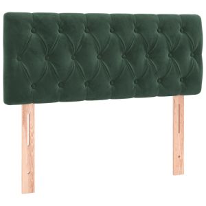 Горна табла за легло, тъмнозелена, 100x7x78/88 см, плат