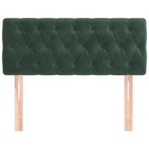 Горна табла за легло, тъмнозелена, 100x7x78/88 см, плат