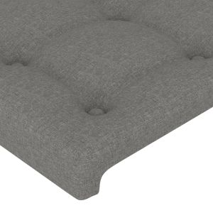 Горни табли за легло, 2 бр, тъмносиви, 80x5x78/88 см, плат