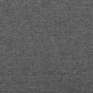Горна табла за легло с уши, тъмносива, 203x23x118/128 см, плат