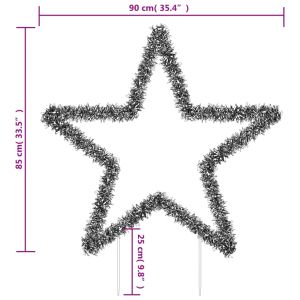 Коледна светеща украса с шипове, звезда, 115 LED, 85 см