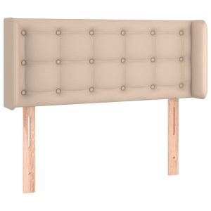 Горна табла за легло, капучино, 93x16x78/88 см, изкуствена кожа