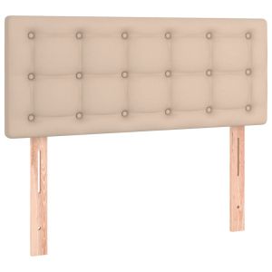 Горна табла за легло, капучино, 80x5x78/88 см, изкуствена кожа