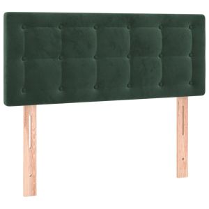 Горна табла за легло, тъмнозелена, 80x5x78/88 см, кадифе