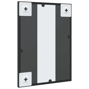 Стенно огледало, черно, 30x40 см, правоъгълно, желязо