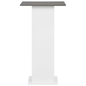 Бар маса, бяло и антрацитно сиво, 60x60x110 см