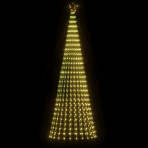 Коледна елха светещ конус 688 LED топло бяло 300 см