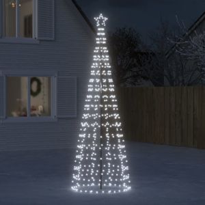 Коледна светеща елха с шипове 570 LED студено бяло 300 см