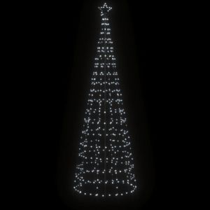 Коледна светеща елха с шипове 570 LED студено бяло 300 см