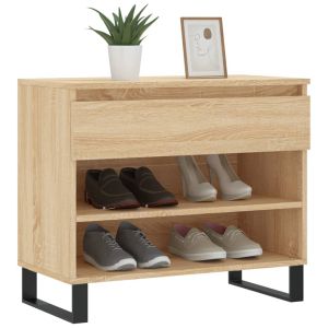 Шкаф за обувки, дъб сонома, 70x36x60 см, инженерно дърво